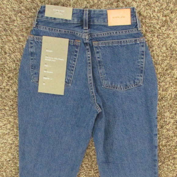 Everlane Jeans Women's 24 Curvy 90s Cheeky‎ Straight High Rise Northridge Denim - Picture 4 of 14